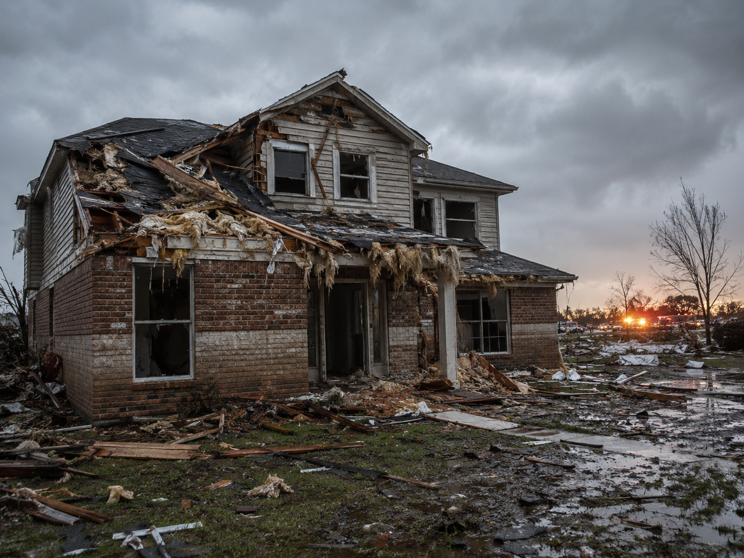 Wood Frame — After Hurricane